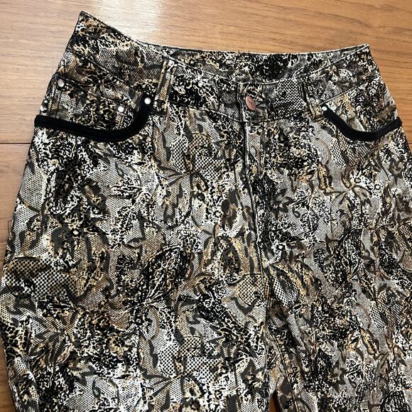 Newport News Pant Size 4 Textured Print Jeans - Picture 6 of 10